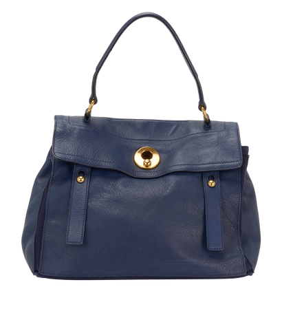 Muse II, &pound;275, Handbags, Blue, Leather, Front view